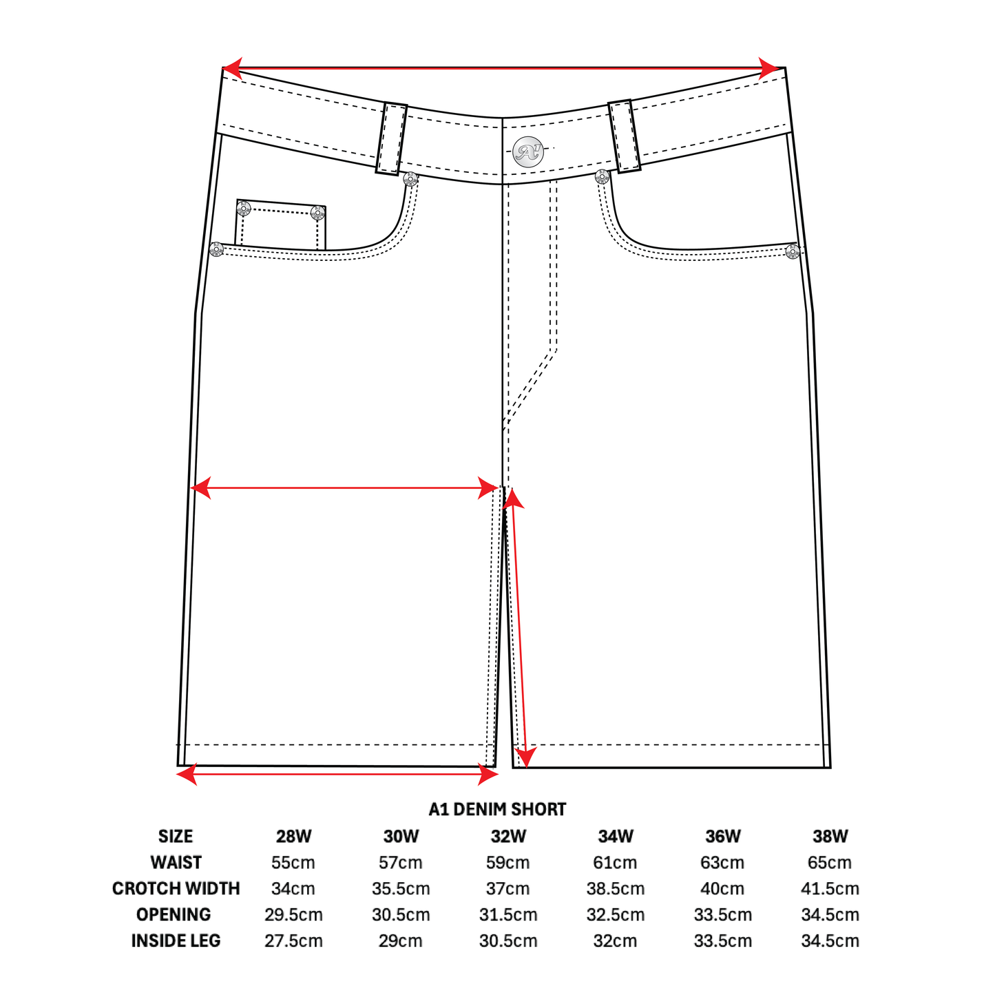 Denim Short - Black
