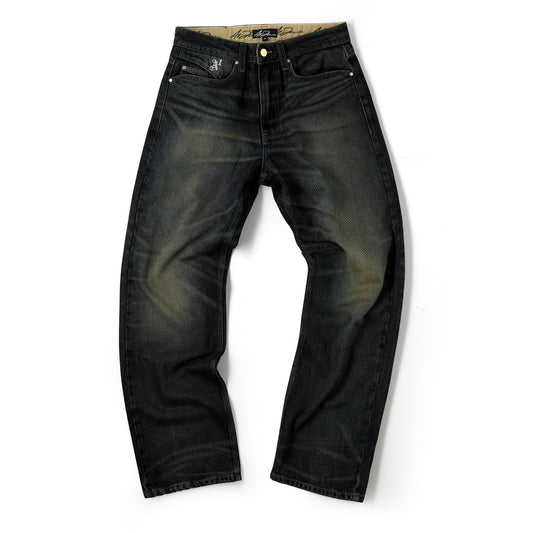 Premium 5 Pocket Straight Leg Denim Pant - VTG Mud Wash