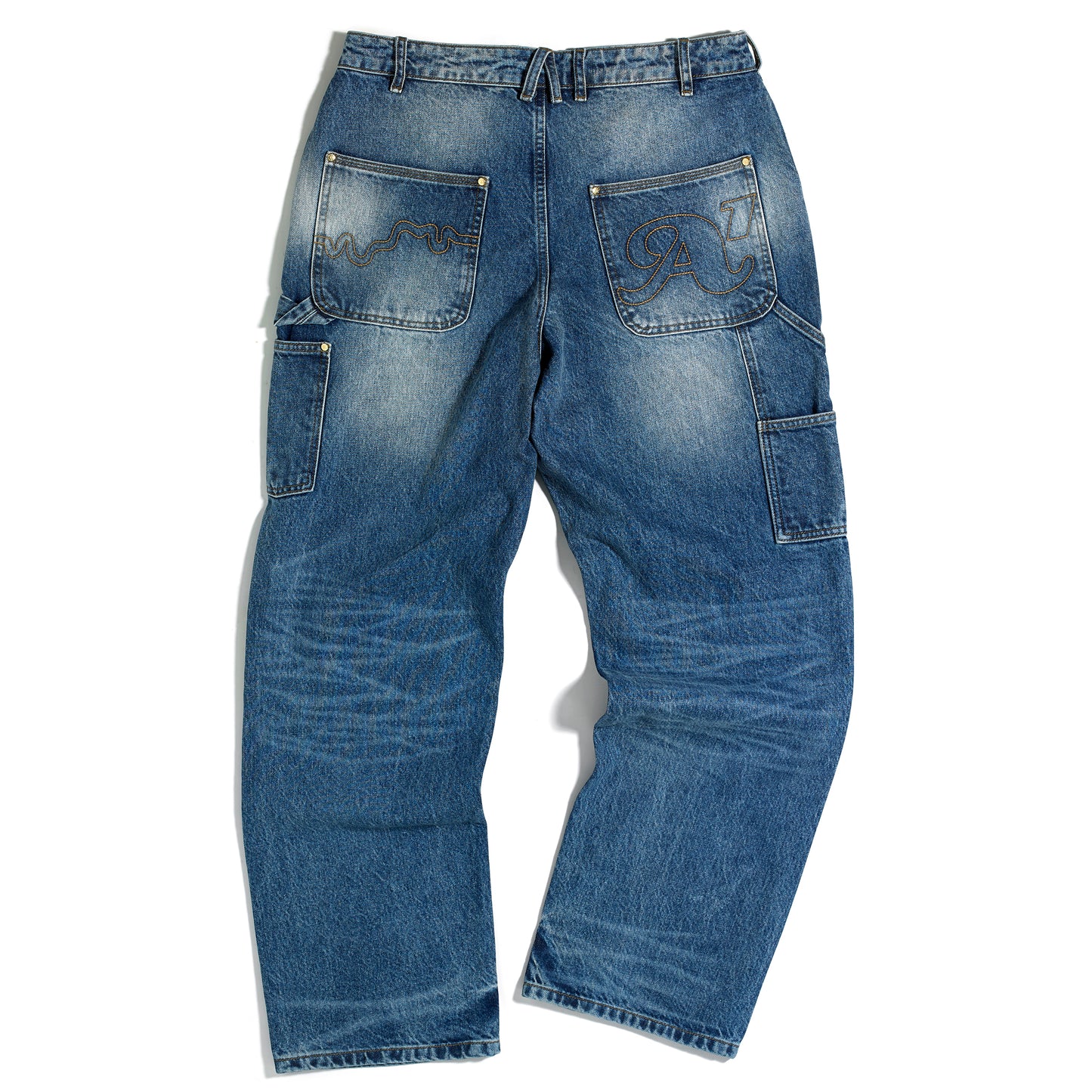 003 Double Knee Pant - Mid Blue