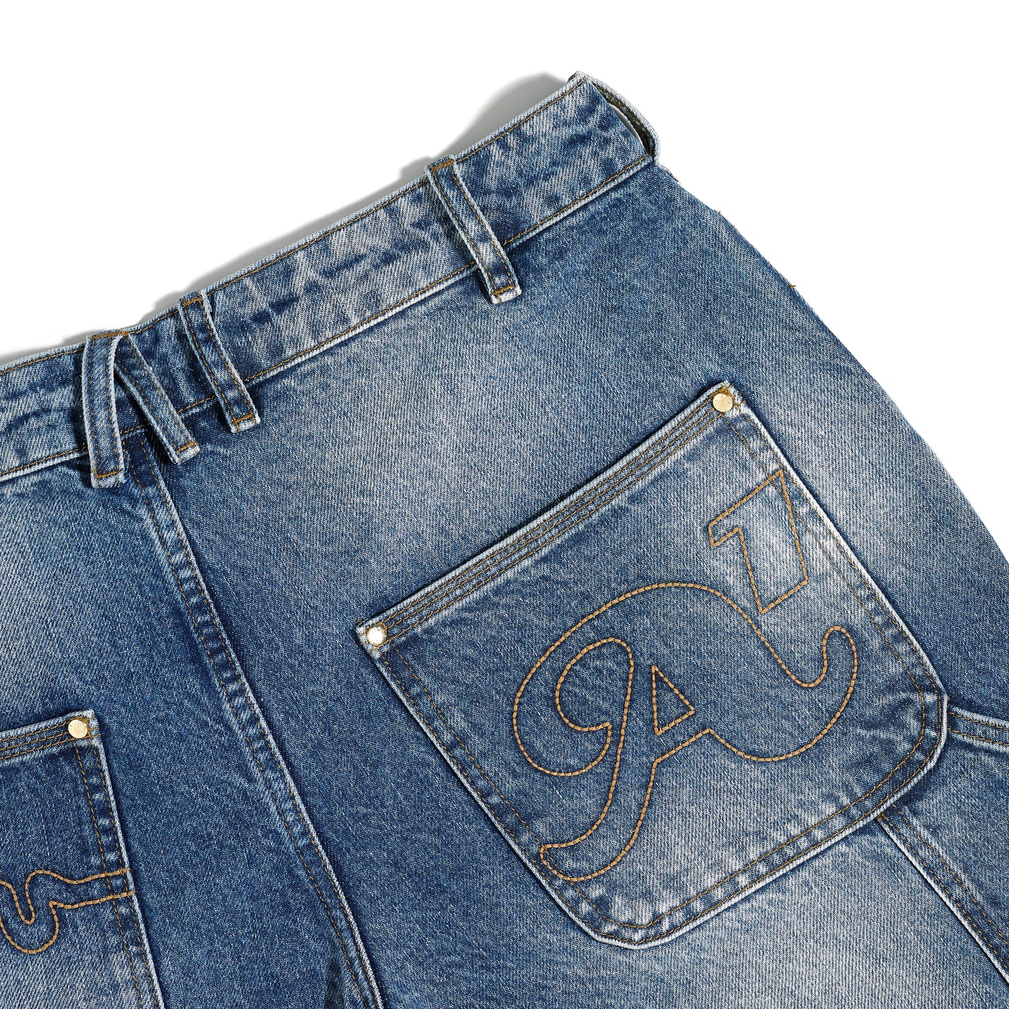 003 Double Knee Pant - Mid Blue