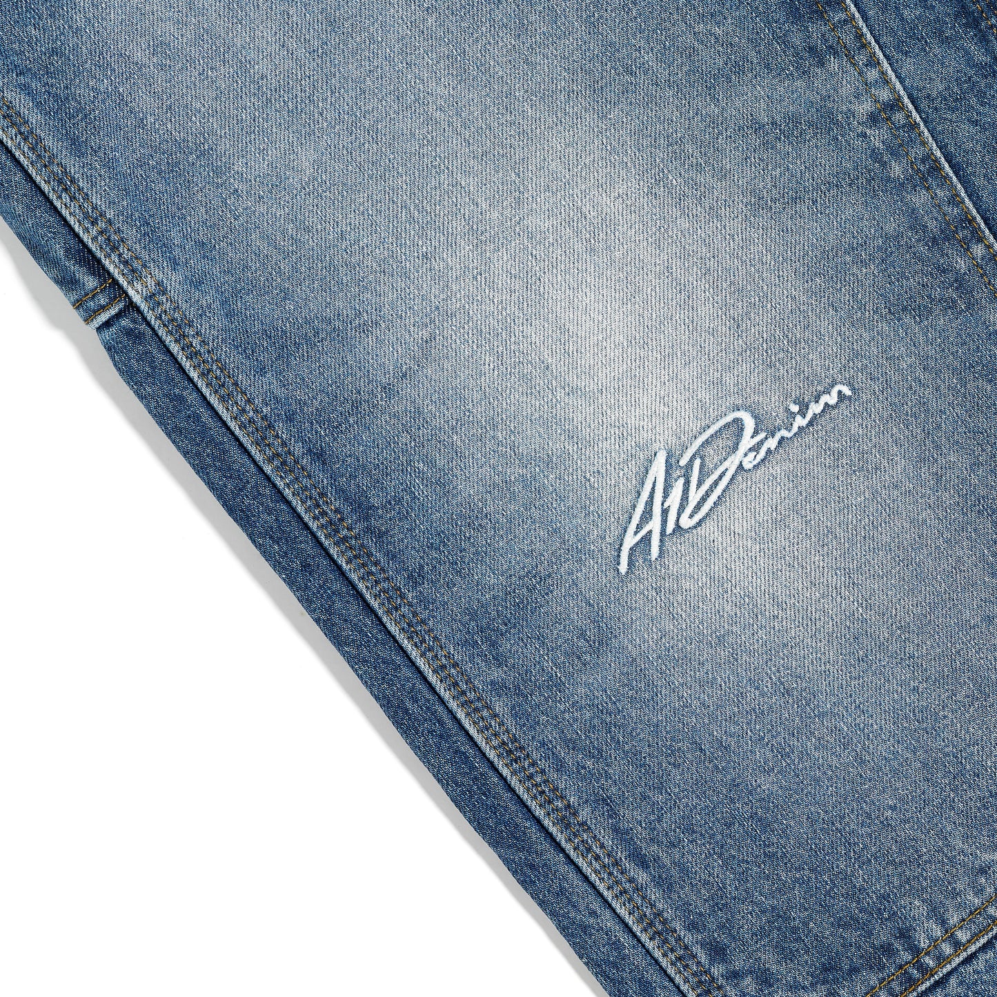 003 Double Knee Pant - Mid Blue