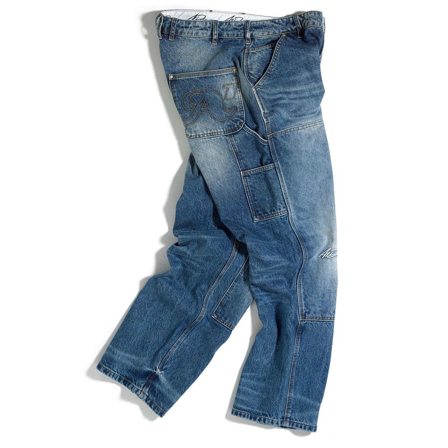 003 Double Knee Pant - Mid Blue