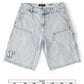 Double Knee Jean Short - Blue