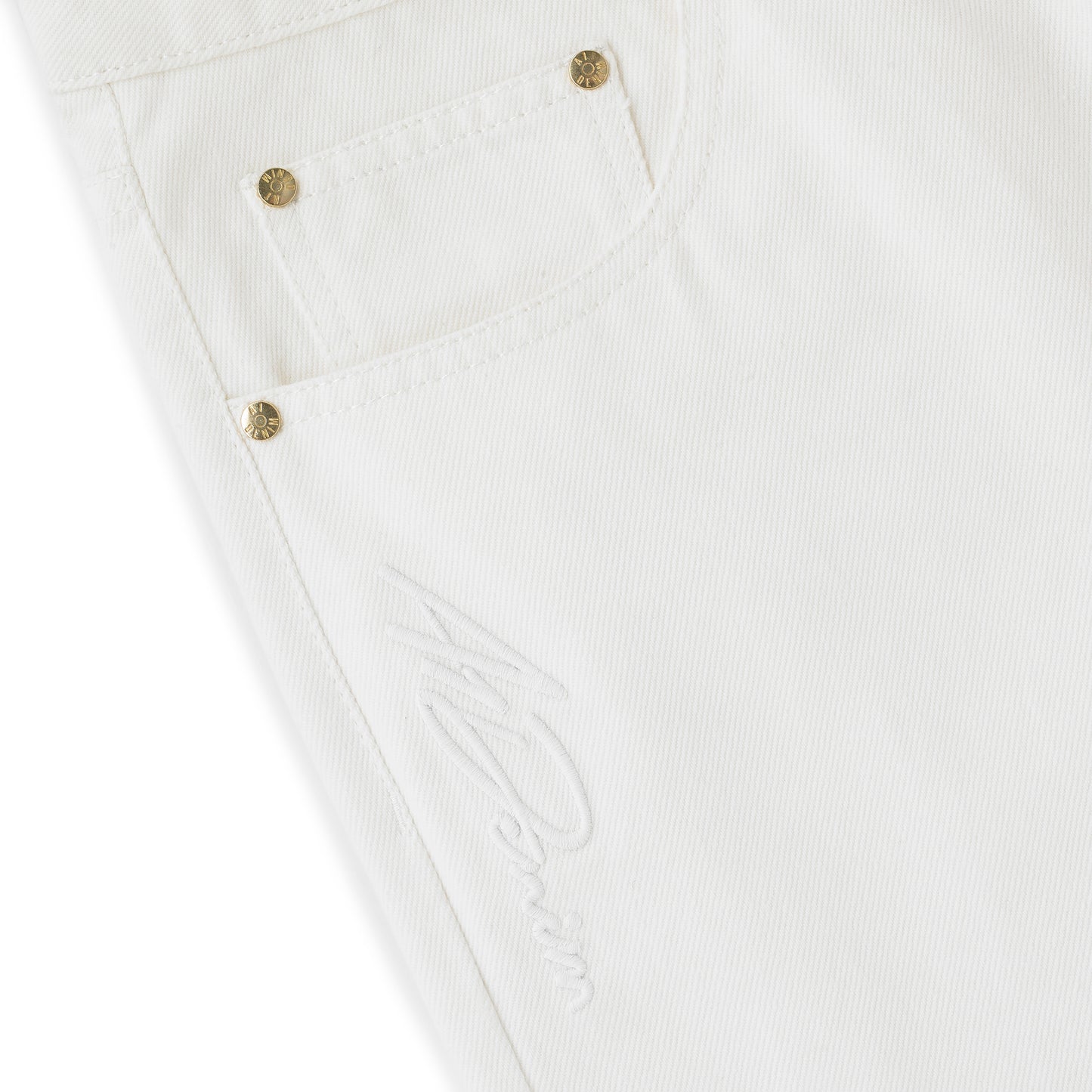 5 Pocket Relaxed Denim Pant - White