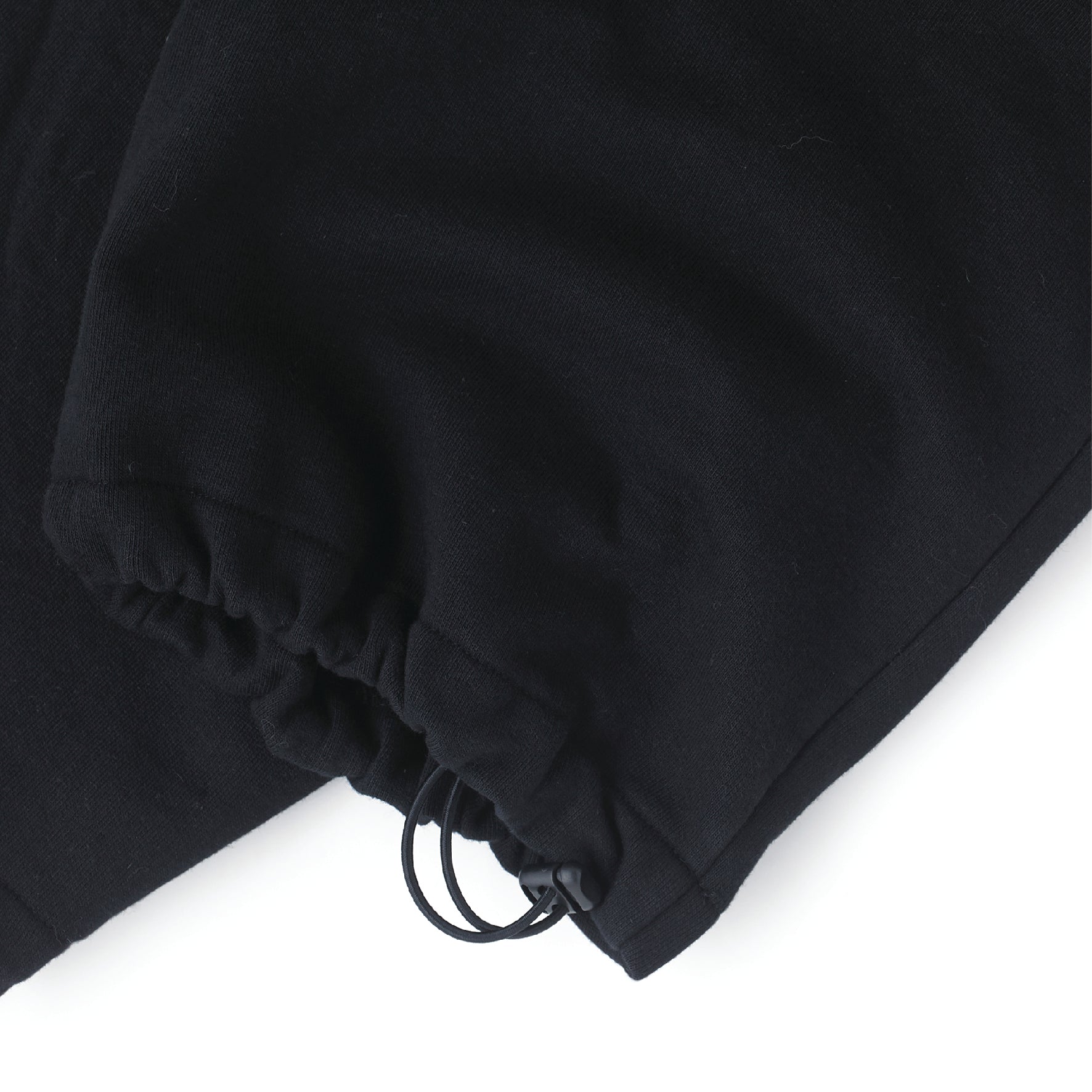 Quilted Double Knee Sweat Pant - Black