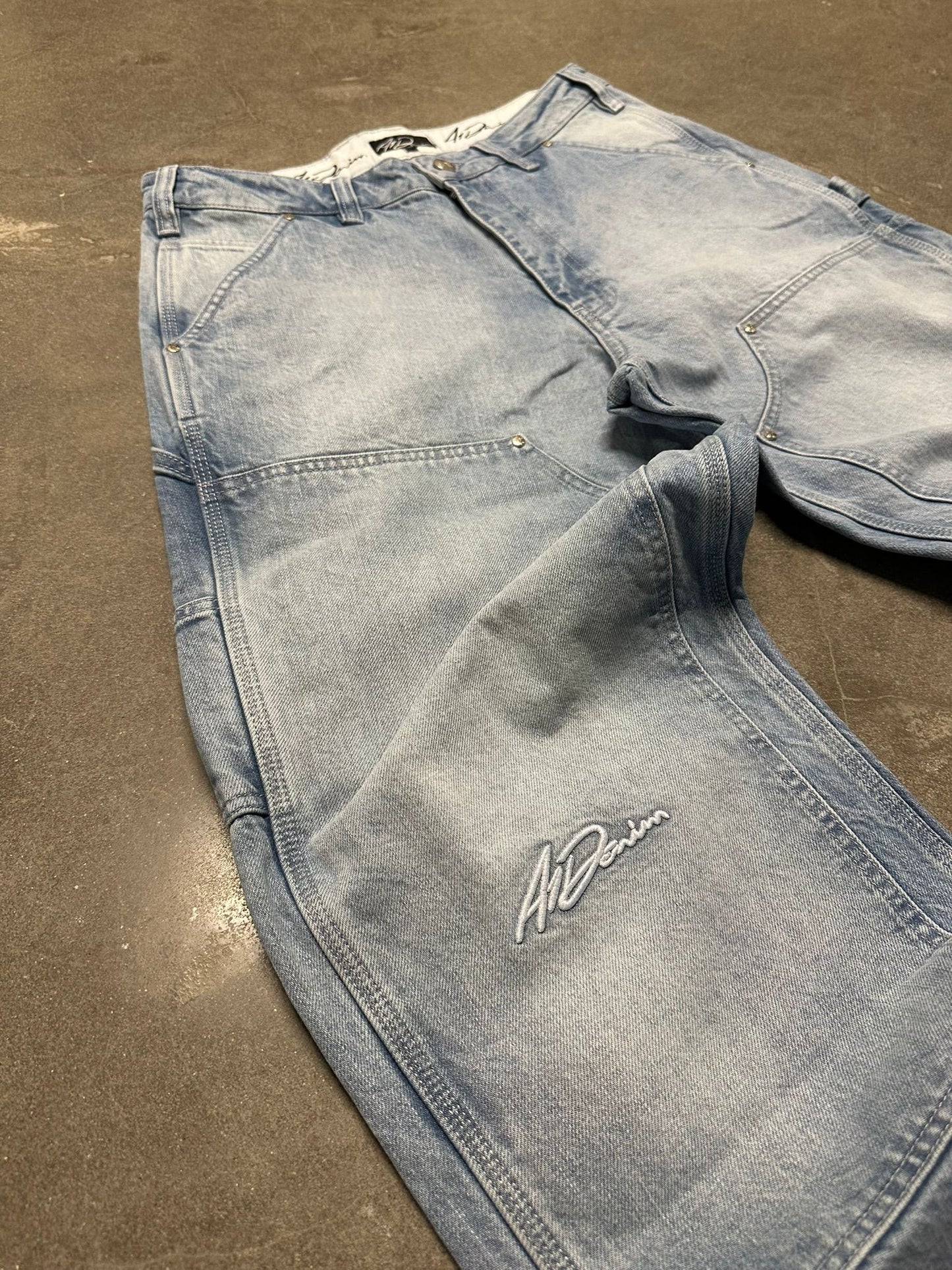 003 Double Knee Pant - Light Blue