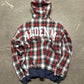 Reversible Hooded Jacket - Light Blue/Tartan