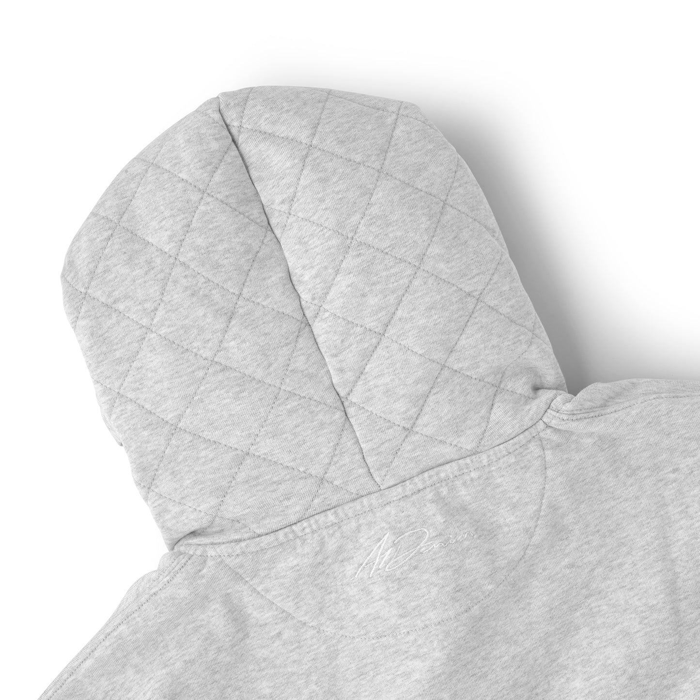 Quilted Double Zip Hood - Grey