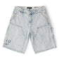 Double Knee Jean Short - Blue