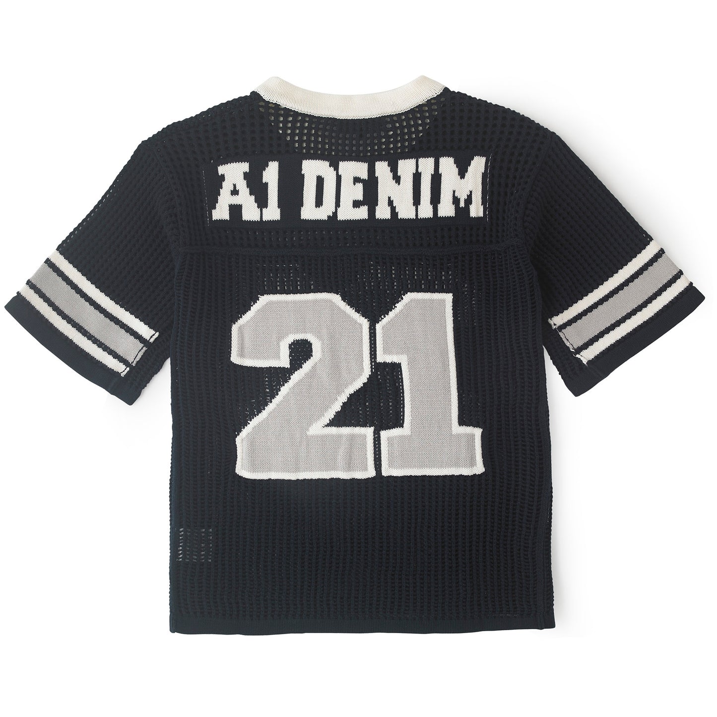 Knitted Football Jersey - Navy